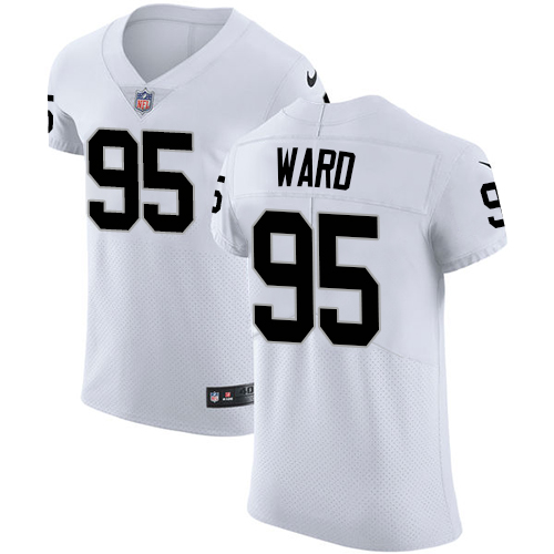 Nike Raiders #95 Jihad Ward White Men's Stitched NFL Vapor Untouchable Elite Jersey
